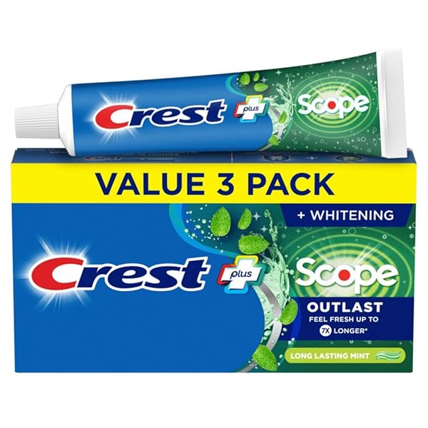 CREST COMPLETE WHITENING + SCOPE, LONG LASTING MINT...