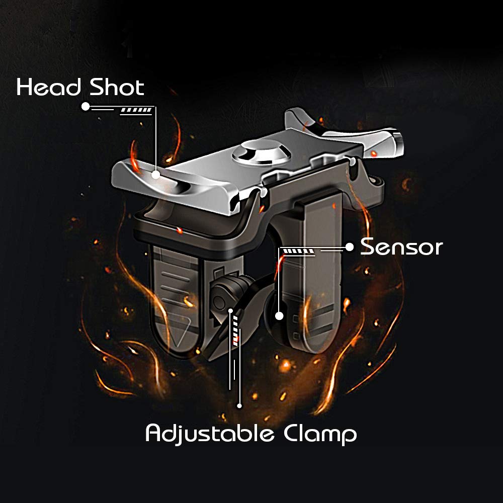 Fortnite PUBG Trigger Mobile Controller - [Upgraded Version] PUBG Mobile Trigger, L1R1 Shooter Trigger Buttons for PUBG/Fortnite/ Rules of Survival for Android & iPhone