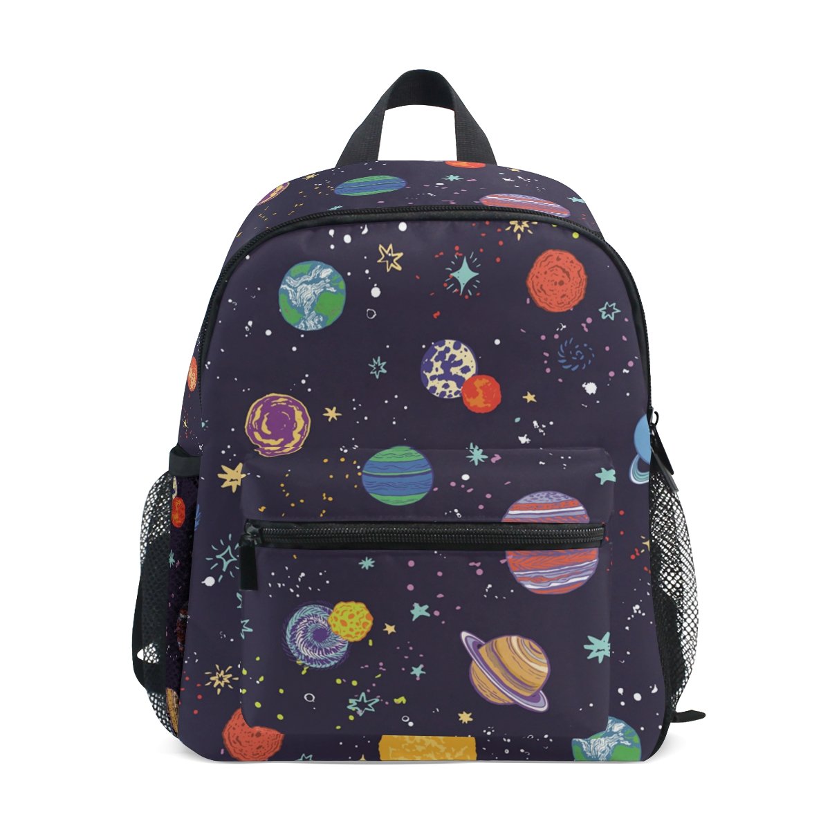 FFY Go Kids Backpack, Space Planets Printed Personalised Lightweight Preschool Bag for Girls Boys