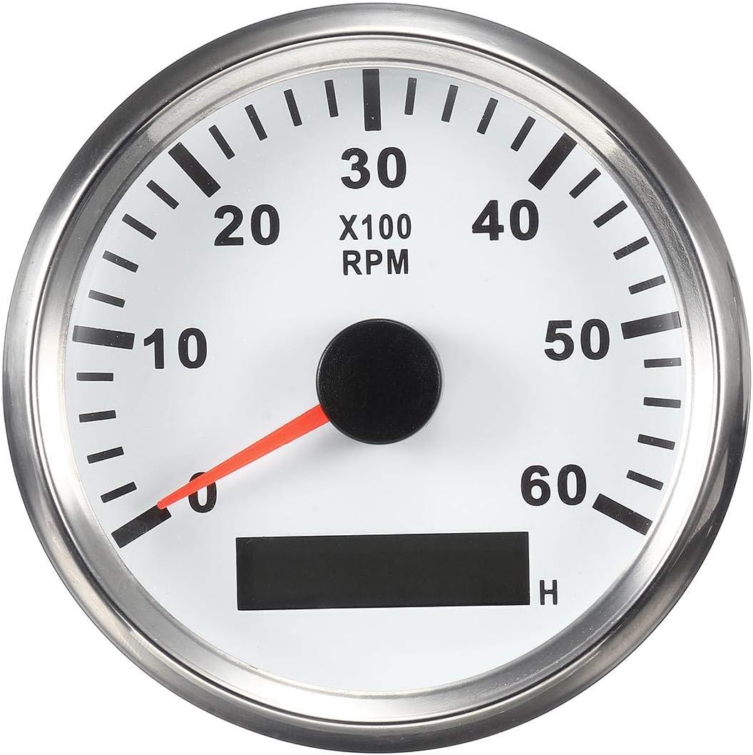 ELING Waterproof Tachometer REV Counter RPM Gauge With Hour Meter 0