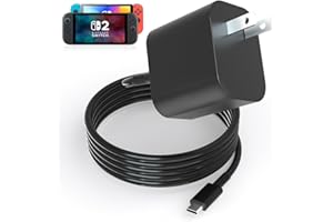 PURBHE Charger for Nintendo Switch 2 / Steam Deck/Switch and PS5 Support TV Mode, Output 60W Max for Nintendo 2 with 5FT Charging Cable, 15v2.6a~20V3a AC Power Supply Adapter for NS2 Aaccessories