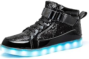 IGxx LED Light Up Shoes Light for Men High Top LED Sneakers USB Recharging Shoes Women Glowing Luminous Flashing Shoes LED Kids