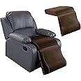 HOMBYS Memory Foam Recliner Cushion with Leg Pillow for Elderly Large Square Seat Cushion Wave Shape Footrest Extender for Armchairs Couch, Thick & Supportive, Non-Slip Design