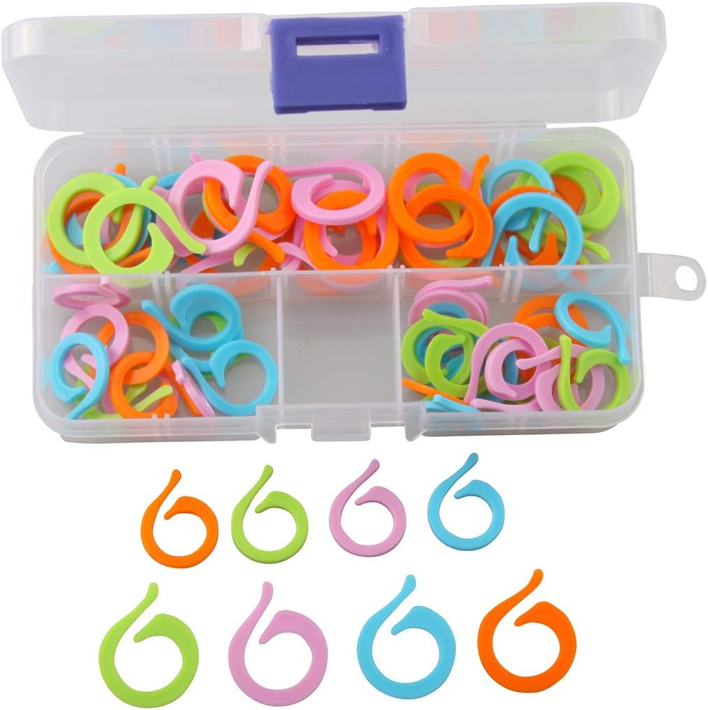 ALLinONE 1 Boxe 1 Box Colorful Split Ring Stitch Markers