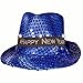 LED New Years Fedora Hat (Blue)