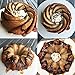 Sago Brothers Large Spiral Shaped Bundt Pan, Flower Shaped Bundt Cake Pan Nonstick Silicone Baking Mold Decorating Bundt cake mold Set of 2