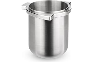 FIRJOY 53.3mm Dosing Cup - Fits Breville 54mm Portafilters (Stainless Steel-Silver)