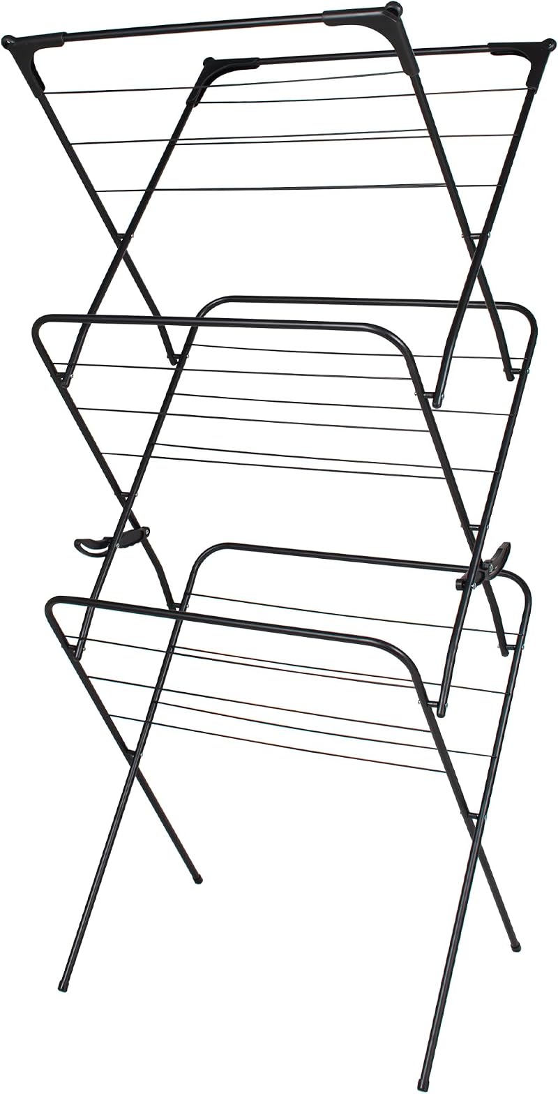 Straame 3 Tier Clothes Airer Indoor Outdoor Laundry Rack - Space Saving