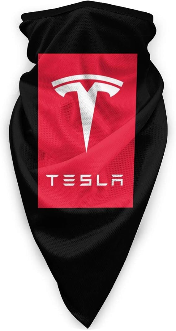 Unisex Tesla Logo Windproof Sports Face Mask Adjustable Face Maskscarf