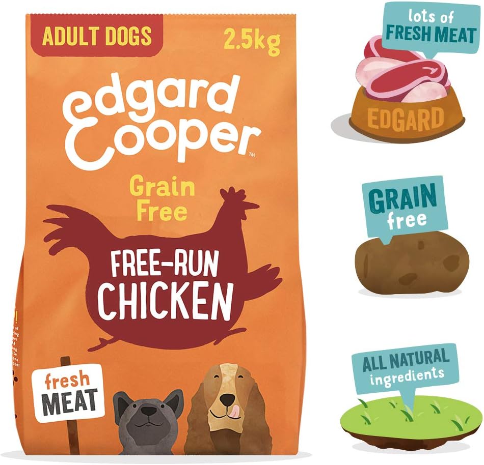 Edgard & Cooper Grain Free Dry Dog Food For Medium Breed Adult Dogs (2.5kg), Fresh Chicken