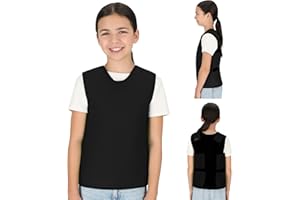 Special Supplies Sensory Compression Vest Deep Pressure Comfort for Autism, Hyperactivity, Mood Processing Disorders, Breathable, Form-Fitting, Kids and Adults (Medium (Pack of 1), Black)