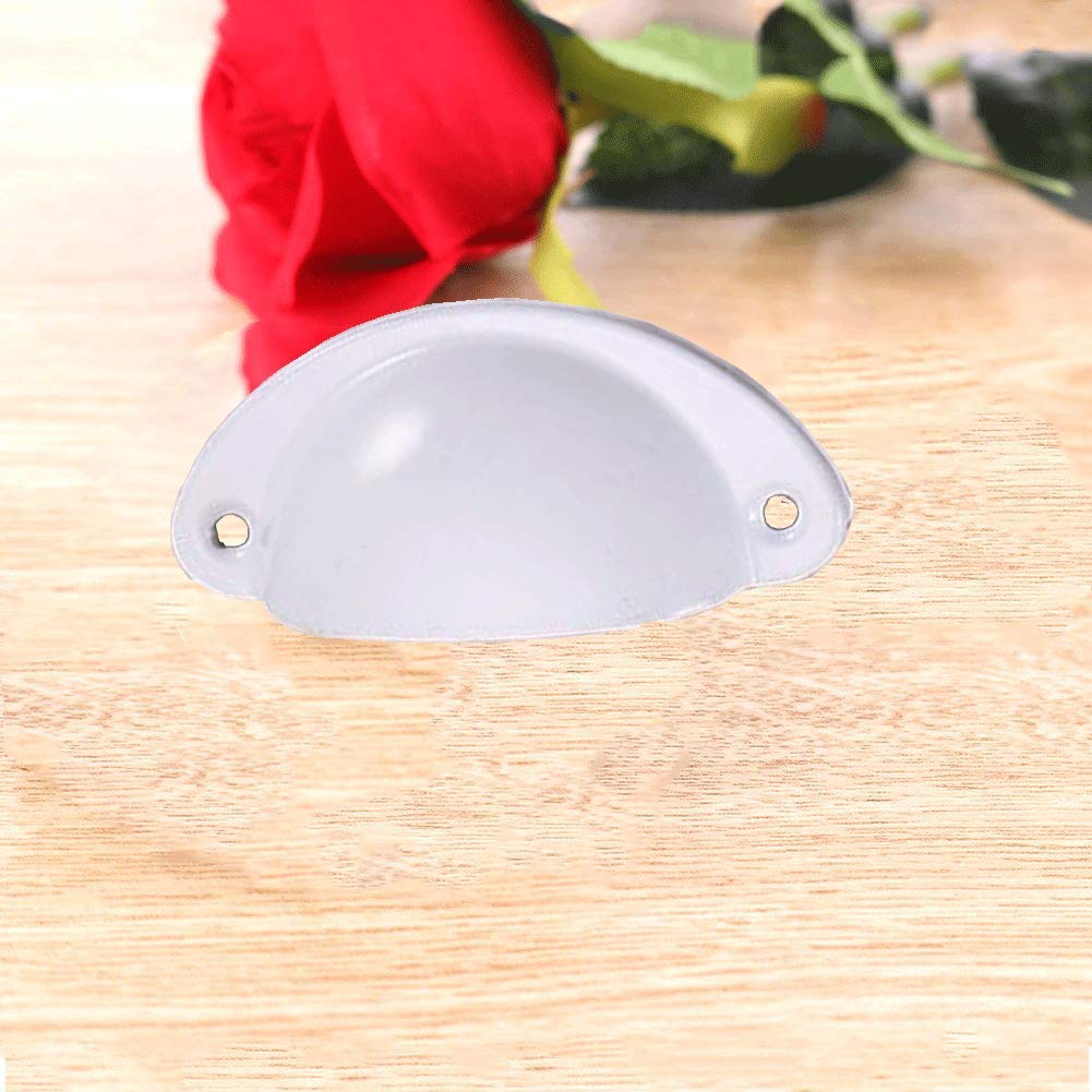 Blanco 82mm Pomos Tiradores Vintage Manillar en Forma de Concha