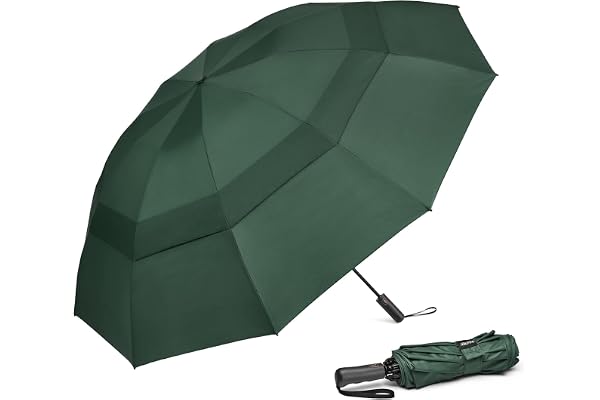 G4Free 46/54/62 Inch Large Golf Umbrella Compact Reverse Travel Umbrella 10 Ribs Windproof for Rain