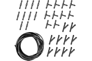 getfay Pack-30 Car Windshield Washer Hose Kit, 13.1Ft Flexible Bendable Hose + T-type Y-type I-type Hose Connector, Connects Water Pump and Nozzle Accessories, Universal for Most Cars Models (Black)