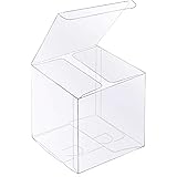 Thalia 30 PCS Plastic Gift Boxes,4 x 4 x 4 inch Clear Boxes for Favors