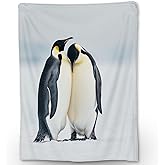 Ti Caldi Charm Penguin Flannel Throw Blanket Ultra Soft, Cozy & Lightweight, Perfect for Couch, Bed & Travel Fuzzy, Fluffy Decor for Home & Outdoor Use, Comfy Winter Companion 60"x50"