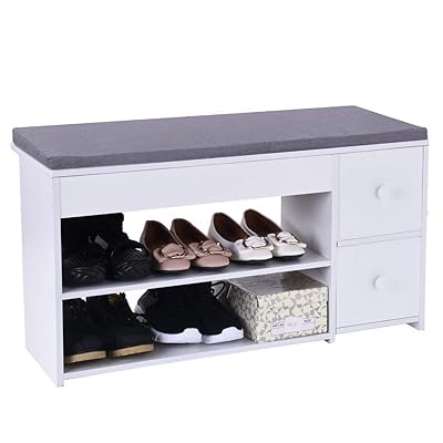 2-Tier Shoe Bench with Storage Drawers Ideal for Ghana Ubuy