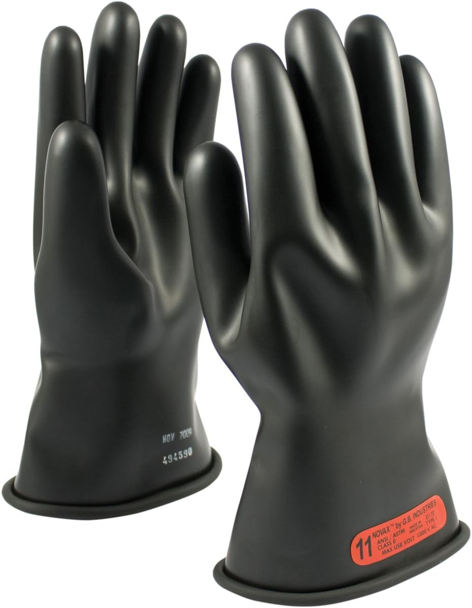 NOVAX 150011/11 Class 0 Rubber Insulating Glove with Straight Cuff