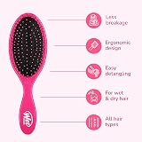 Wet Brush Detangling Hair Brush - Punchy Pink - IntelliFlex Bristles view 4