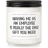 LUMELOOM Funny Boss Gifts for Women, Men - 9oz Lavender Scented Soy Wax Candle - Best Bosses Gifts for Boss Lady, Female, Male, Manager, Appreciation, Birthday, Boss's Day, Christmas