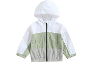 Cevoerf Toddler Baby Boy Girl Fall Clothes Outwear Zipper Hooded Sweatshirt Jacket Lightweight Windbreaker Jackets