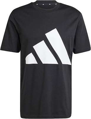 Hombre Essentials Big Logo Single Jersey Shirt, Black/White, M