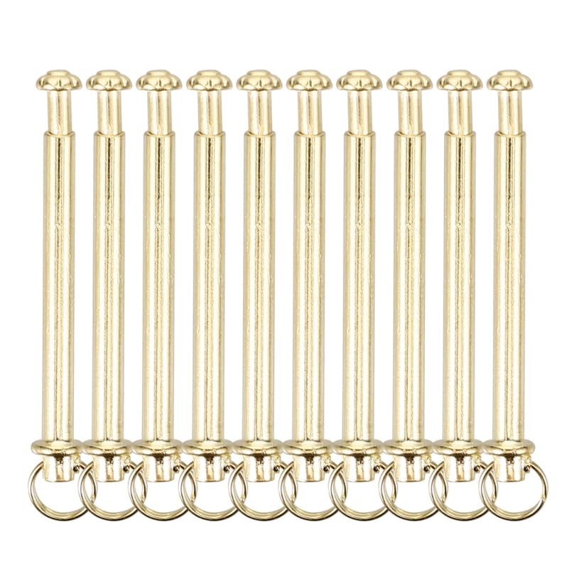 Amosfun Folding Fan Repair Kit 10 Sets Fan Nail Accessories 1.18 Inch Metal Rivets with Rings for Folding Assembly and Maintenance