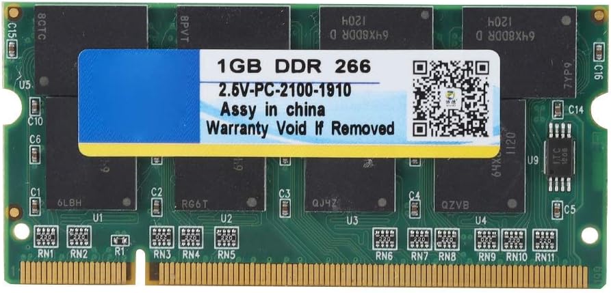Dpofirs 1GB DDR PC-2100 266MHz Laptop RAM Module Board Memory 200-Pin