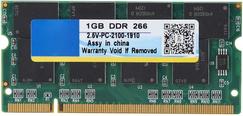 Dpofirs 1GB DDR PC-2100 266MHz Laptop RAM Module Board Memory 200-Pin