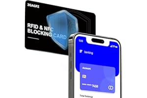 ZGAGFZ 6 Pack RFID Blocking Card, NFC Debit Credit Card Passport Protector, Entire Wallet Protection Blocker Set for Men & Women, Smart Slim Design Perfectly fits in Wallet and Purse-Black (6)