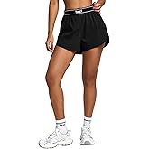 BRXL Dolphin Athletic Shorts for Women 2" - Split High Waist Quick Dry for Running Workout Athletic Gym Track with Zip Pocket