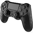 DYONDER Wireless Controller for PS4 Console/Pro/Slim & PC – 1000mAh Battery, 6-Axis Motion Sensor, Audio Jack (Black)