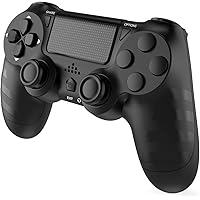 DYONDER Wireless Controller for PS4 Console/Pro/Slim & PC – 1000mAh Battery, 6-Axis Motion Sensor, Audio Jack (Black)