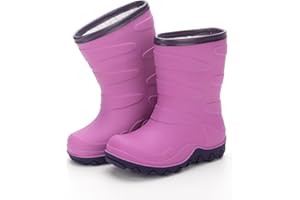 EUXTERPA Kids Winter Rain Boots Girls Boys Insulated Warm Snow Boots Children Waterproof Lined Boots for Toddler/Little Kid/Big Kid