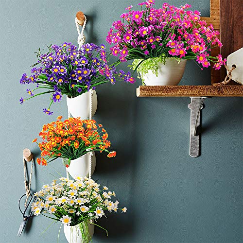 Grunyia Artificial Daisy Flowers (Pack of 4) (White) Pricepulse