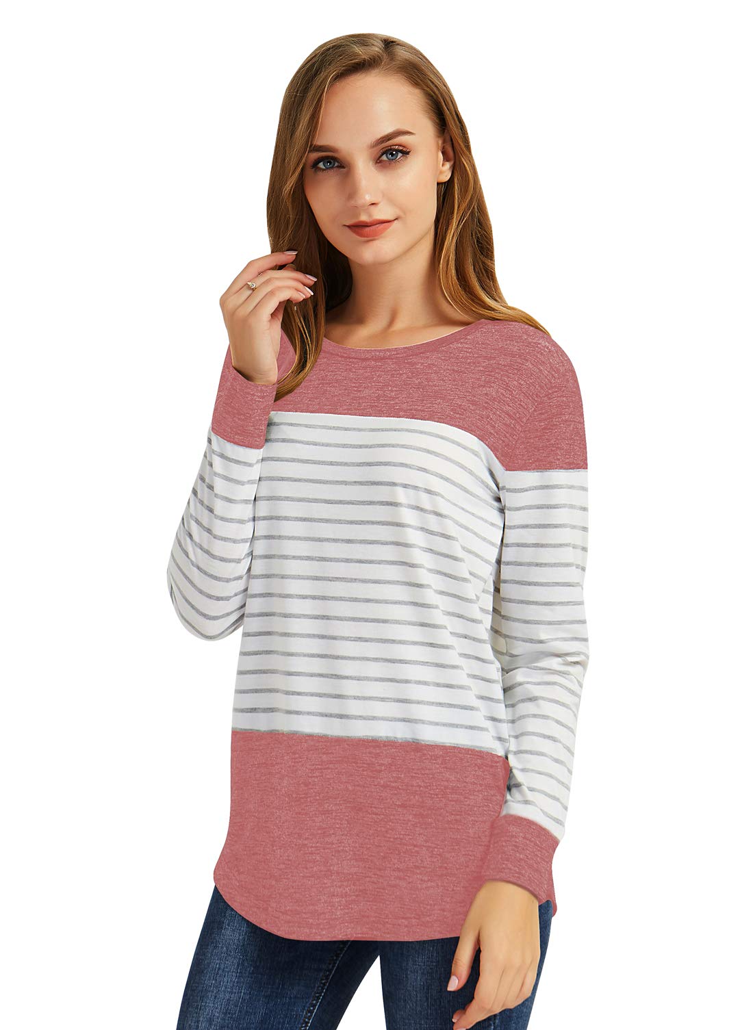 Gititlys Button Tops Women Long Sleeve Loose Blouse XXL