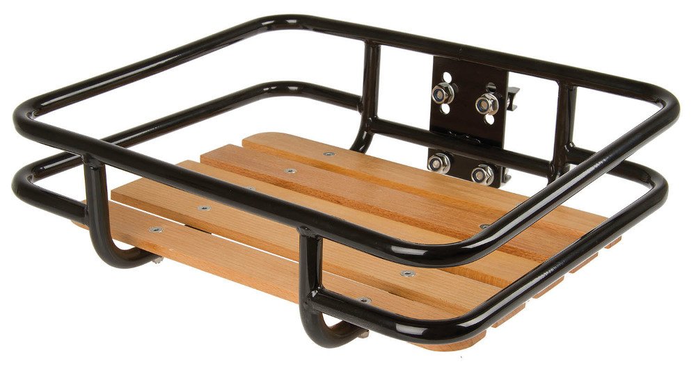 FRONT LUGGAGE RACK TO THE STEERING WITH WOODEN BASE