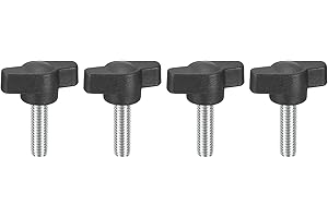 uxcell 4Pcs Clamping Screw Knob, M6 x 20mm Metric Carbon Steel t Shaped Thumb Screws Handle for Quick Remove Hand Tightening 