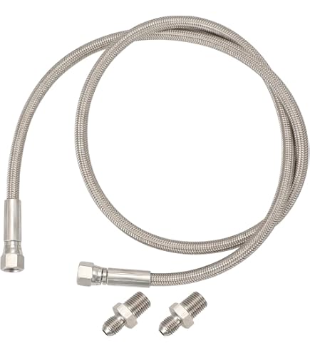 thumbnail image 2 of HFS Stainless Steel Braided Hose - 3/8" Female SAE 96" PTFE Line 3000 PSI 2 of 13
