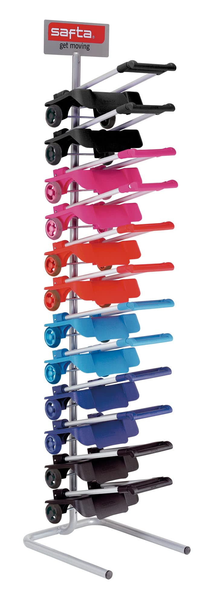 Safta Trolley for school backpacks, foldable, light, resistant with extractable grip handle and wheels