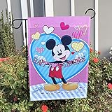 The Galway Company Disney Mickey Happy Valentines Day Garden Flag. 12.5' X 18' Flag Stand Sold Separately.