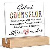 School Counselor Gifts, Appreciation Gifts for Guidance Counselor, School Counseling Teacher Office Desk Signs Decor
