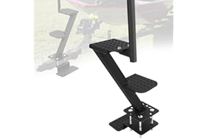 OKSTENCK Heavy Duty Boat Trailer Ladder, 2-Step Boat Trailer Steps, Non-Slip Surface with Safety Handle, Universal, 500 lb. L