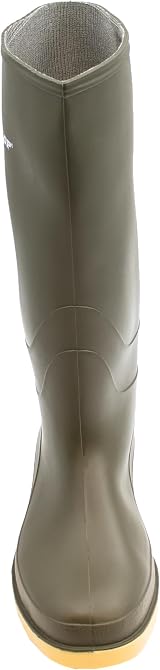 Dunlop Dull Unisex Full Knee Waterproof Rain Boots PVC Wellies Green Crepe EU41 view 6