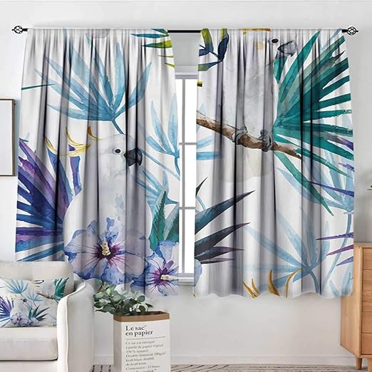 Amazon Com Elliot Dorothy Pattern Curtains Tropical Watercolor