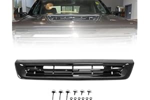 MGWILL Hood Air Ve-nt Grille Compatible with 2017 2018 2019 Chevy Silverado 2500HD 3500 HD Hood Scoop Grill Replacement for 84164403 84183577 Black