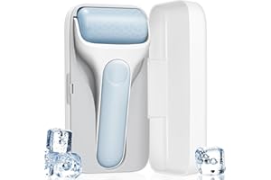 MORGLES Ice Roller for Face, Premium Facial Roller for Puffiness, Dark Circles and Lymphatic Drainage, Cold Face Roller for Women Self Care with Carry Case