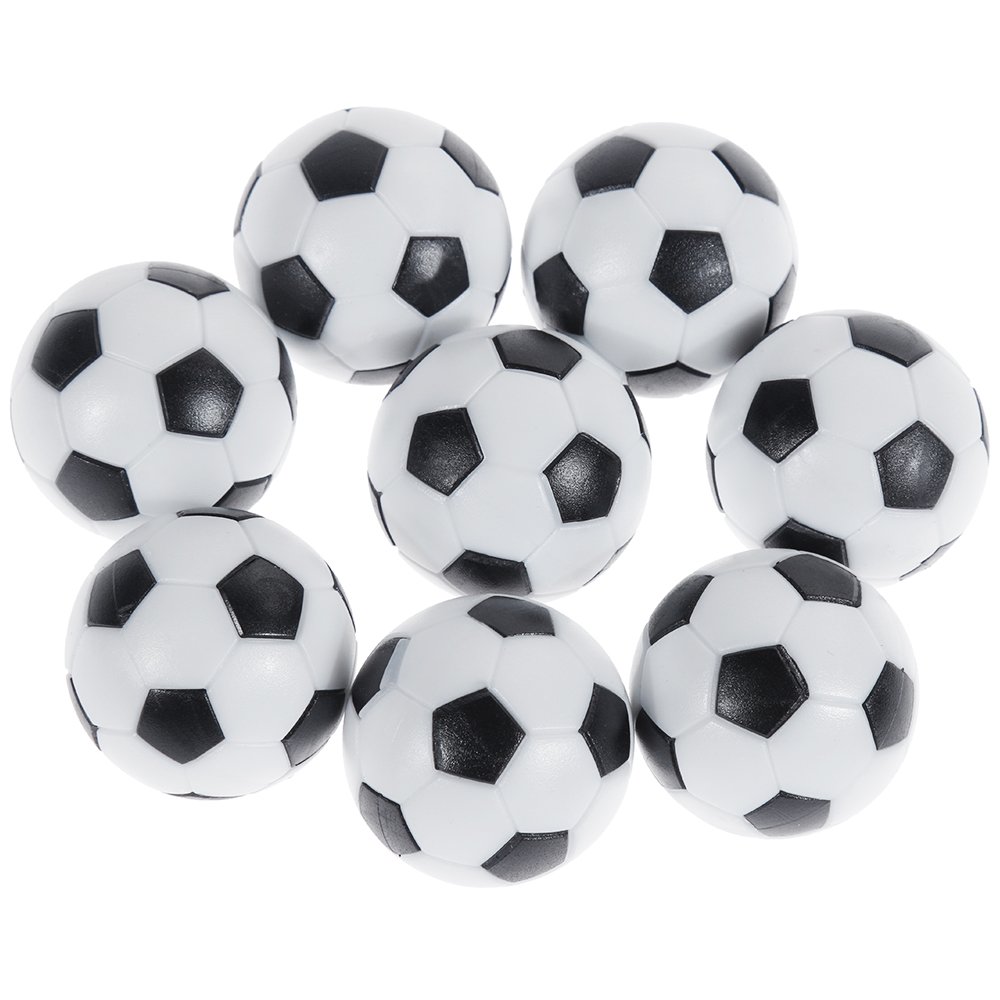 GOLDGE 8 x table football balls, table football balls, mini ball, black and white