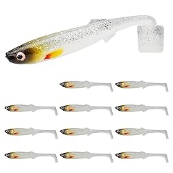 TRUSCEND Hand Made Soft Fishing Lures 12PCS, Paddle