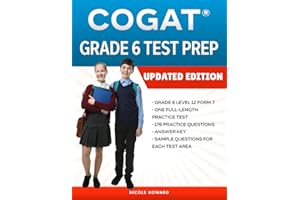 COGAT® GRADE 6 TEST PREP: Grade 6 Level 12 Form 7, One Full Length Practice Test, 176 Practice Questions, Answer Key, Sample 